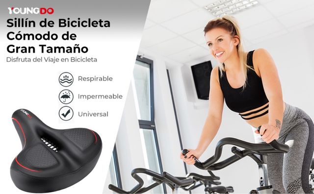 Sedile bici nero con dettagli rossi NUOVO