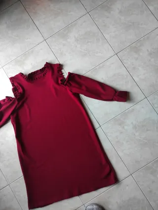 Vestito donna rosso manica lunga