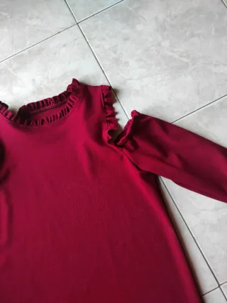 Vestito donna rosso manica lunga