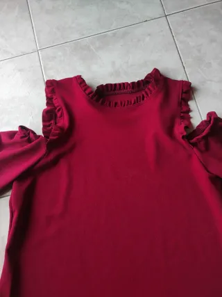 Vestito donna rosso manica lunga