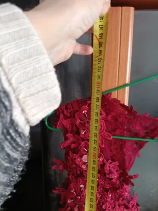 Vestido de fiesta lentejuelas granate