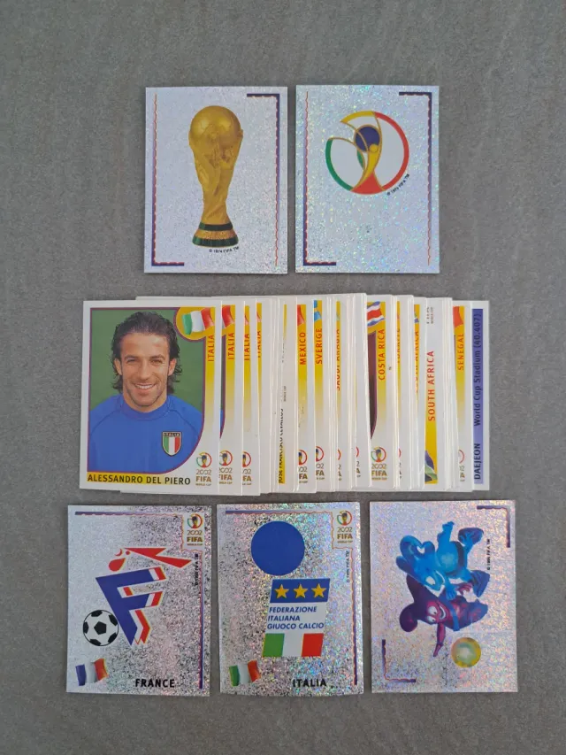 48 figurine Panini Mondiali Corea 2002