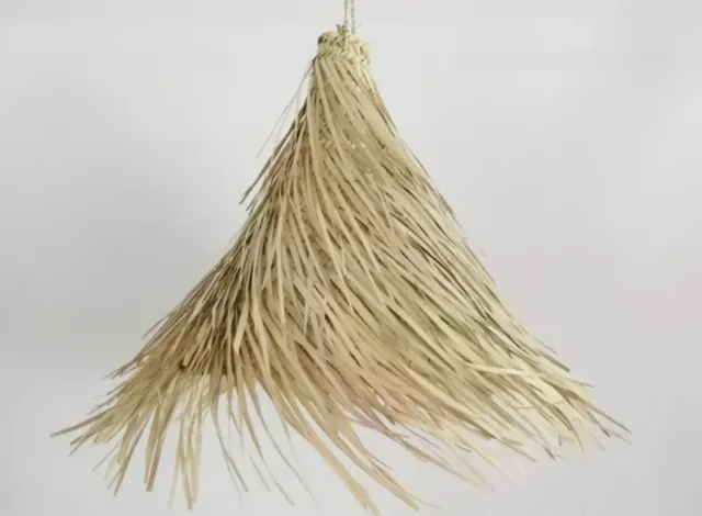 Lámpara Hoja de Palma con Flecos Estilo Boh