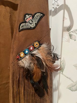 Chaleco flecos talla única