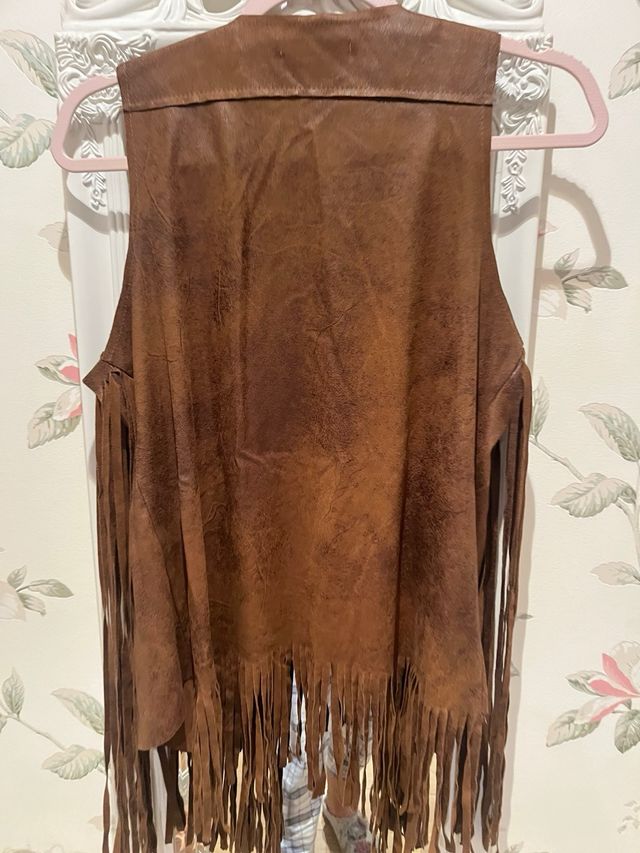 Chaleco flecos talla única
