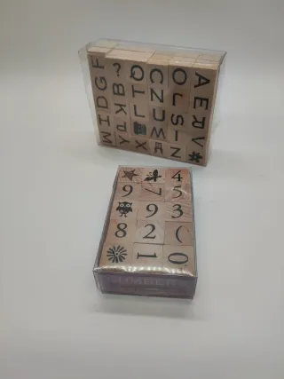 Sellos de Madera Alfabeto y Números SCRAFBOOKI