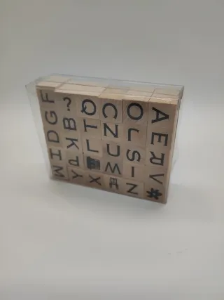 Sellos de Madera Alfabeto y Números SCRAFBOOKI
