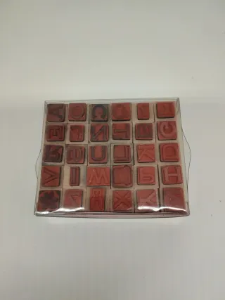 Sellos de Madera Alfabeto y Números SCRAFBOOKI