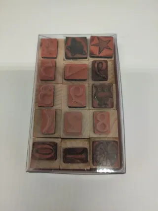 Sellos de Madera Alfabeto y Números SCRAFBOOKI