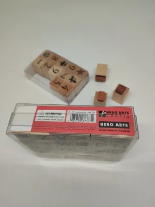 Sellos de Madera Alfabeto y Números SCRAFBOOKI