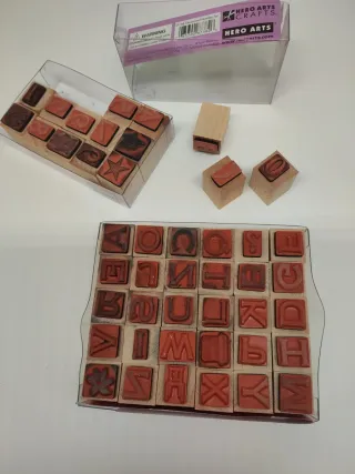 Sellos de Madera Alfabeto y Números SCRAFBOOKI