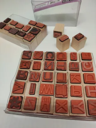 Sellos de Madera Alfabeto y Números SCRAFBOOKI