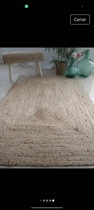 Alfombra Yute Natural Estilo Nórdico
