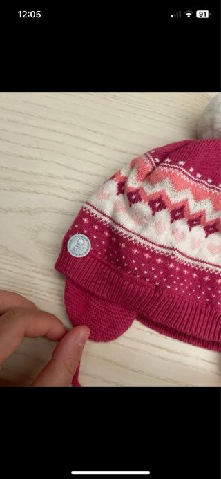 Set 3 cappellini invernali bambina 1-2 anni