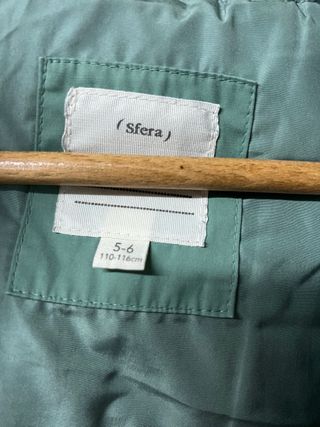 Parka Sfera niña verde guateada Talla 5-6