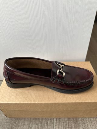 Mocasines María Torres Piel Roja Hechos España