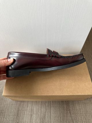 Mocasines María Torres Piel Roja Hechos España