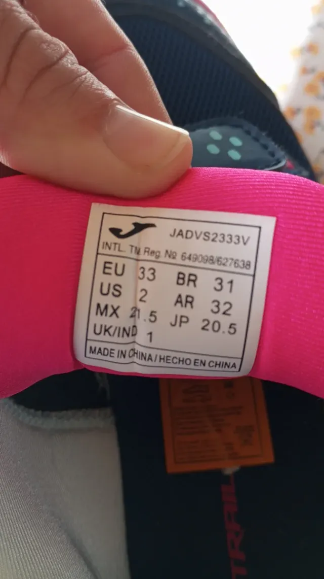 Zapatillas Joma Niña Azul y Rosa talla 33