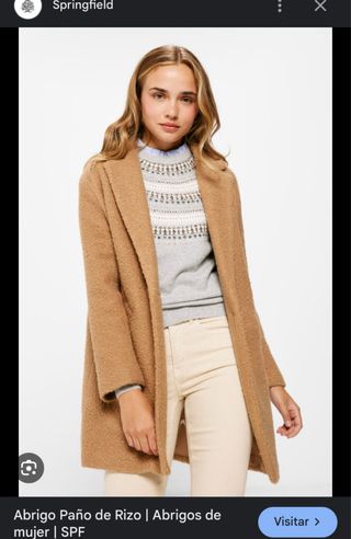 Abrigo Springfield Mujer Beige/Marrón Nuevo