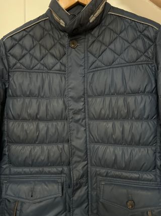 Parka Bugatti azul acolchada