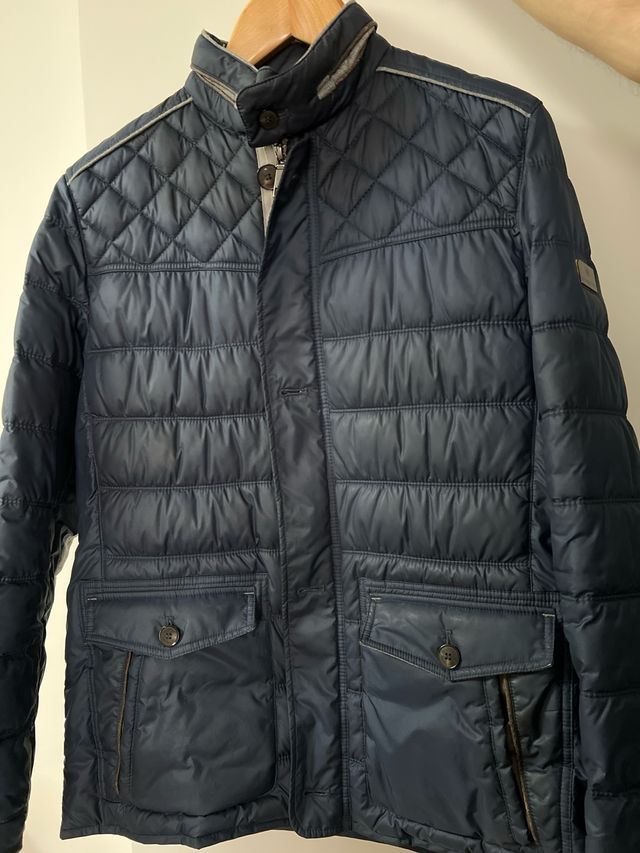 Parka Bugatti azul acolchada
