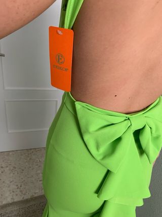 Vestido de fiesta verde