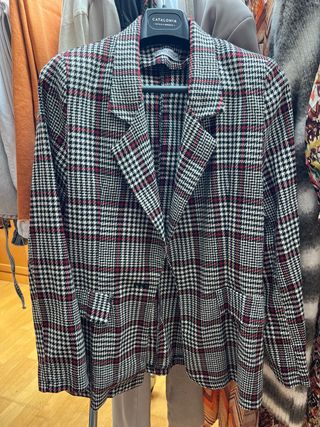 Americana cuadros mujer Talla L