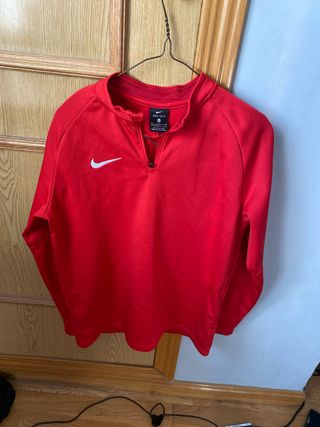 Sudadera Nike Dri-Fit Roja Media Cremallera