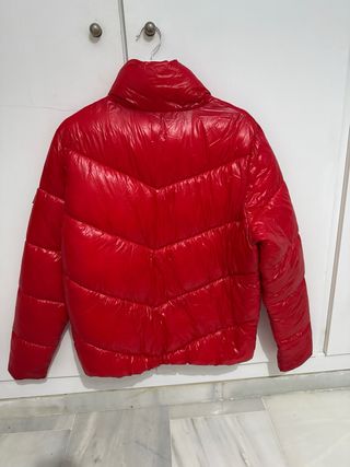 Abrigo Plumas Rojo Talla 42