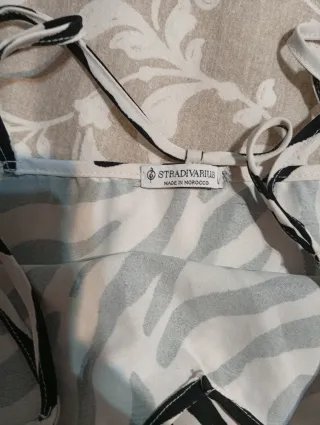 Vestido largo estampado cebra