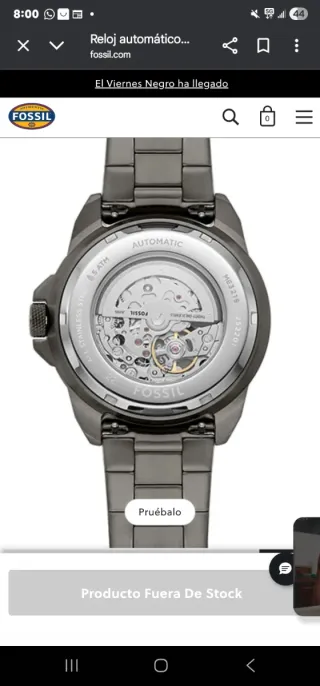 Orologio Fossil Automatico Argento
