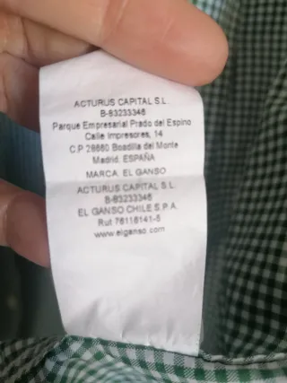 Camisa El Ganso Verde Vichy