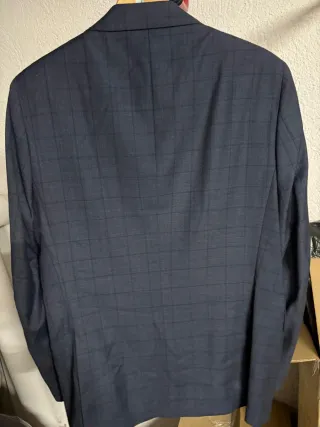 Americana cuadros azul talla 50