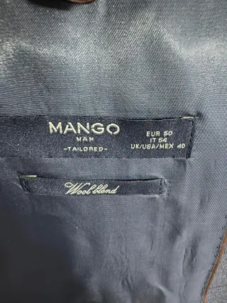 Americana cuadros azul talla 50