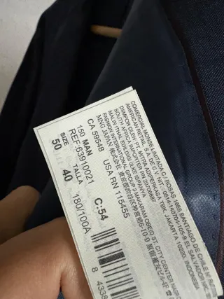 Americana cuadros azul talla 50