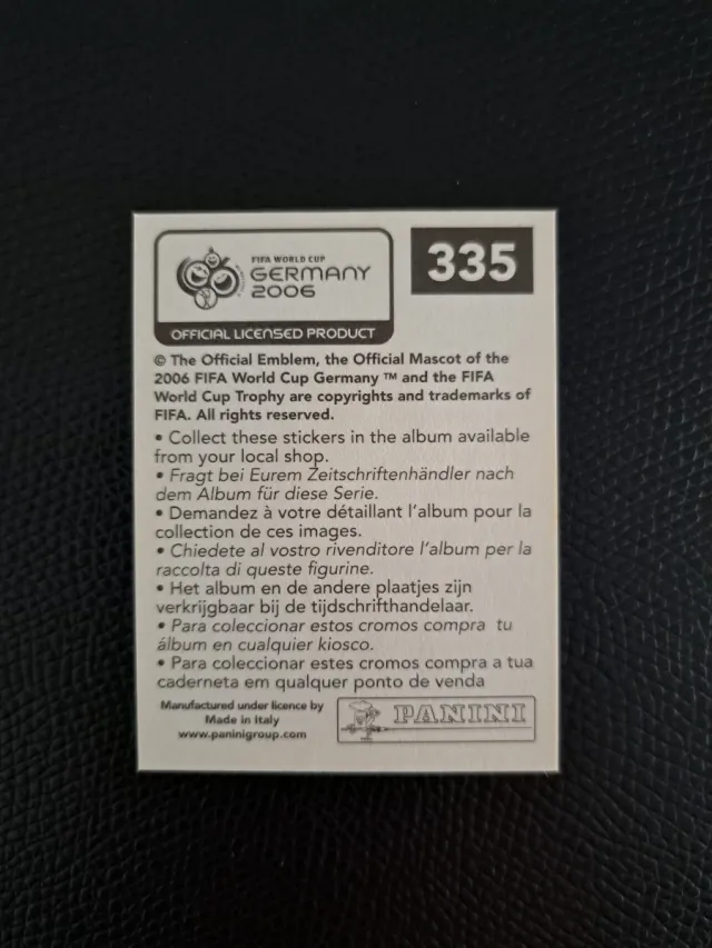 Figurine Panini Germania 2006 Del Piero Cannavaro