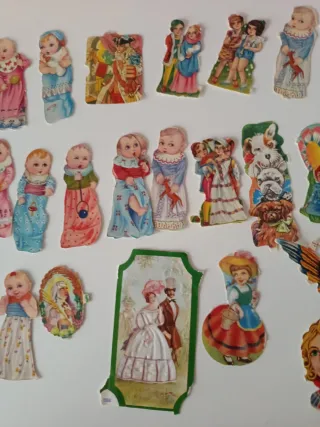 Lote cromos antiguos troquelados