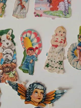 Lote cromos antiguos troquelados