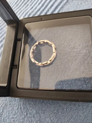 Anillo Plata Talla 6 Eslabones Circonitas