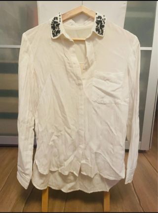 Camisa Mango Blanca Mujer