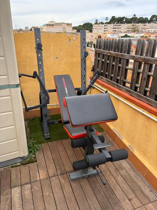 Banco entrenamiento + Barras + 42kg Discos GYM