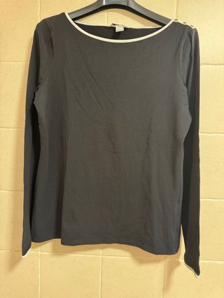 Camiseta H&M Algodón Cuello Barco T. XL