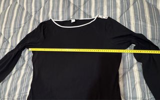 Camiseta H&M Algodón Cuello Barco T. XL