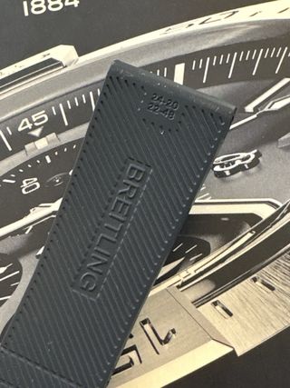 Correa Breitling Goma Negra/Gris + Hebilla