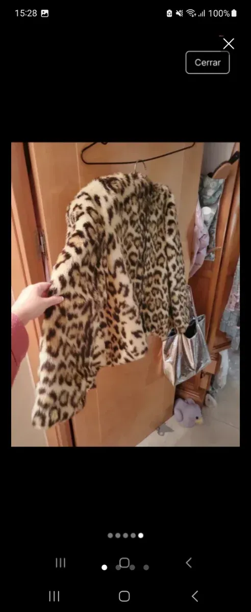 Abrigo pelo sintético leopardo