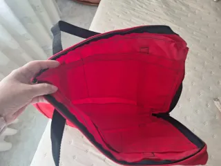 Bolsa para ordenador y libros Warn roja