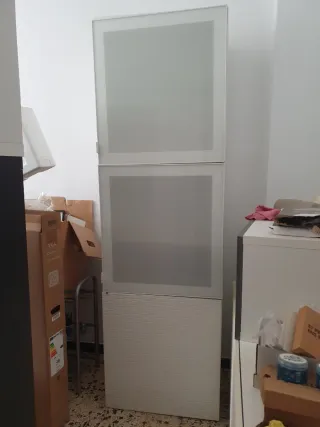 Mueble Vitrina BESTÅ BURS IKEA Blanco
