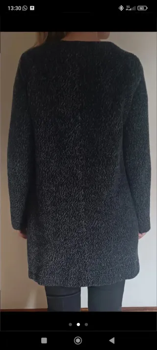 Abrigo jaspeado mujer