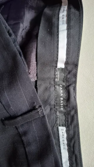 Pantaloni donna gessati neri