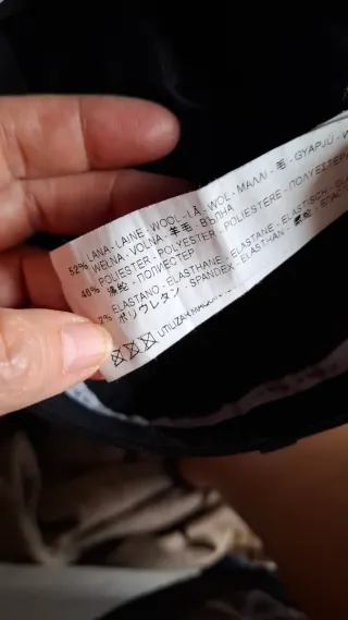 Pantaloni donna gessati neri